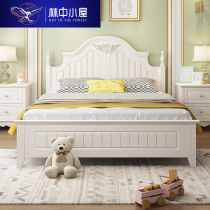 Korean double bed 1 8 meters 1 2 idyllic European princess bed Simple modern 1 5m master bedroom wedding bed American queen bed