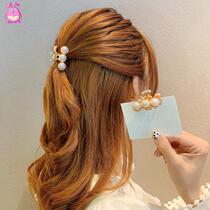 Clip female back of the head exquisite small Korean pearl hairpin Back of the head clip small top clip small bangs hairpin