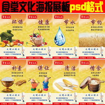 Public service advertising restaurant catering canteen cultural knowledge publicity wall sticker picture poster exhibition board psd material