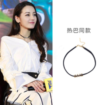 Reba with black collar short neck jewelry necklace female Net red neck choker neck neckband accessories