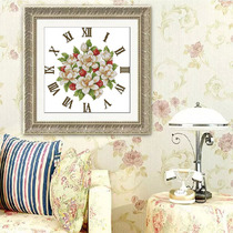 French DMC Cross Stitch Kit Proprietary Living Room - Charming Floral White - Precision Printed