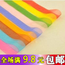 2 5cm 25mm chiffon belt with snow yarn ribbon ribbon DIY handmade Korean hair accessories 19 color (1 rice price)