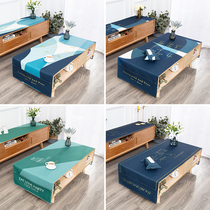 Nordic style tea table cover cloth thickened waterproof cotton linen tablecloth dustproof and scalding home fabric rectangular deskcloth