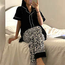 Light luxury items~BAO WEN series VIRRI CIAGA pajamas WOMENs summer cotton homewear TWO-piece suit WOMEN