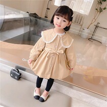 Female Baby Foreign Air Autumn Clothing Jacket Nets Red Spring Autumn 2021 New English Windy Cardio-hoodie 3 Year Old Children Trendy Wind Clothes 6