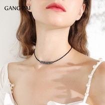 Black Choker Necklace Neck Strap Neck Necklace Short Neck Accessories Collar Accessories Collar Women Design Feel Light Lavish Crowdlock Bone Chain