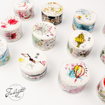 Twilight and paper tape ancient rhyme series Chinese traditional ancient style beautiful scenery hand account material 30mm