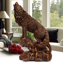 Creative Wolf ornaments living room study office desktop decoration decoration simulation animal wolf crafts business gifts