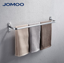 Nine-pastoral bathroom folding bath towel rack toilet wool towel rack shelve bathroom hardware pendant black 930609