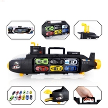 Childrens toy Shark submarine boy car storage nuclear submarine with alloy car model boy gift