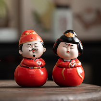 Shou Tao people new Chinese creative wedding gifts Newlywed home accessories cute couple to send girlfriends desktop decoration