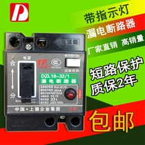 Upper Ed Group Earth Leakage Circuit Breaker Home Switch Copper piece DZL18-32 1 32A DZ18L-32A with lamp