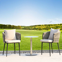 Designer sofa chair Outdoor rattan chair Balcony table and chair leisure chair Art simple creative rattan chair single chair Villa