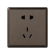 Sky-based simple series switch socket 86 type 10A two-three-pole socket five-hole eye power panel dumb black
