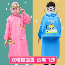 Childrens raincoats boys and pupils kindergarten with schoolbags girls waterproof school poncho Baby Dinosaur Raincoat