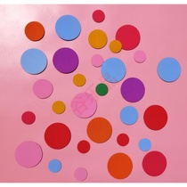 Festival event wall decoration teacher props DIY parent-child color round corrugated cardboard 1 copy ten