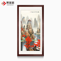 World Home White Snow Rocks Lijiang Golden Autumn Pure Hand Painting Country Painting Vertical Version Xuanguan Chinese Decoration Painting Hanging Painting