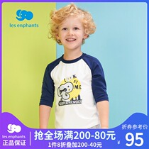 Libaby room childrens clothing mens and womens baby cute cartoon mid-sleeve T-shirt childrens soft and comfortable trend spring coat New