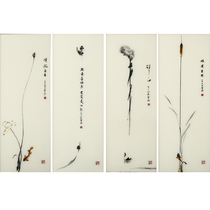 Hand embroidery finished product living room decoration hanging picture new Chinese style silk Bian embroidery master Zen