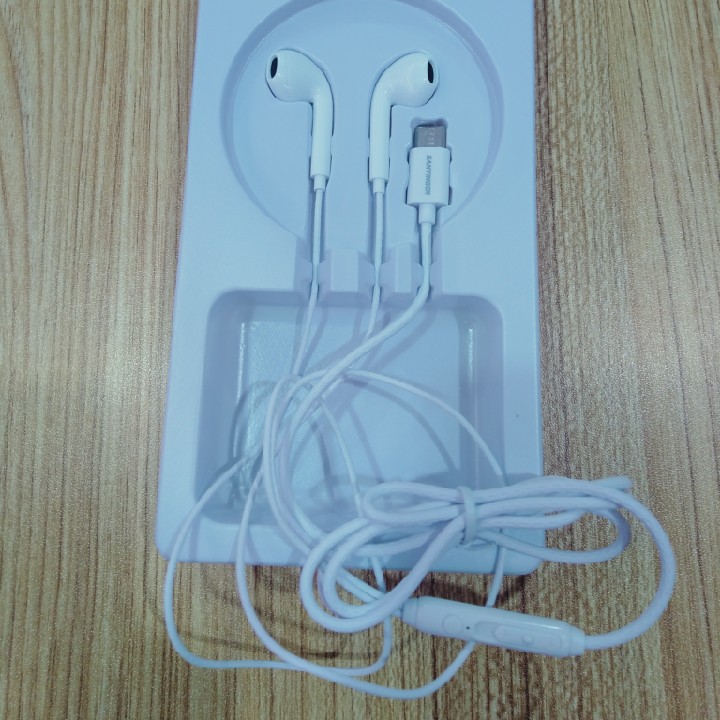 typec headset Xiaomi 10type-c in-ear headset typec flat mouth headset wire control with wheat wired headset