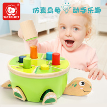 Terbauer turtle beating table male baby hammer beating toy childrens puzzle knocking music piling table toy