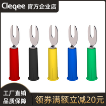 Inner width 6mm insert pure copper high voltage high current plug U type Y type y 4mm Banana plug hole Harpoon