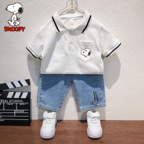 Innu Boy Dress Boy POLO Shirt Short Sleeve Summer Thin children Tide Cards Half Sleeve T-shirt Kiddie Baby Summer Dress