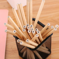 Children Pencil Round Rod Pencil Hexagon Rod HB Pencil Red Black Pole Students Write Toddler Original Wood Color Pencil