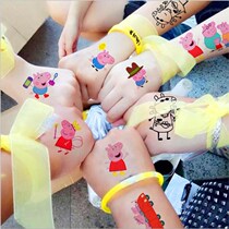 Creative piggy tattooed with humbling sound same social man male female flower arm durable water resistant South Korean sweet paste