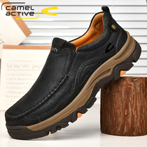 German camel dynamic 2022 spring new Inlan business leather shoes genuine leather men casual shoes One foot pedal mens shoes