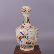 Mingcheng chemical baby play picture garlic head bottle antique porcelain antique antique old goods collection old objects ornaments