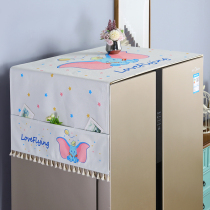 Refrigerator top cover cloth dust cover laundry Hood dust cloth microwave oven single-to-double door simple modern cover towel