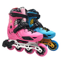 Micro micro childrens roller skates adjustable full set of skates men and women beginner inline wheel S6 roller skates pattern