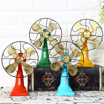 Fans makeup vintage nostalgia vintage vintage electric fan American country cafe bar accessories interior window furnishings