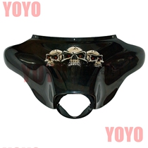 Harley Traveler Big Glide Three Wheels Glide New Modified Three Skull Hood Decal Tank Sticker