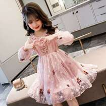 Girls spring dress 2020 new Korean yarn dress Childrens skirt Baby spring and autumn dress girl dress princess dress