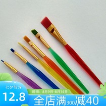  Row pen Kindergarten art brush Painting brush Beginner students with painting brush Plexiglass rod 6 packs