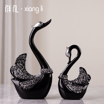 Swan wedding gift home decoration living room TV cabinet room bedroom wine cabinet TV cabinet ornaments