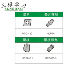 Sanlu tool bar fittings gasket MSC-432 gasket screw MLP46 pressure plate MCPM-21 MSW432