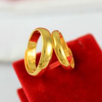 Personality aperture mens ring opening simple gold glossy single tail ring couple ring to give girlfriend gift
