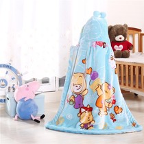 Raschel blanket double thick warm cloak baby winter windshield warm baby with hat cloak cloud blanket