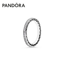  Pandora Pandora heart 925 silver ring 190963CZ personality pair ring men and women girls simple gift