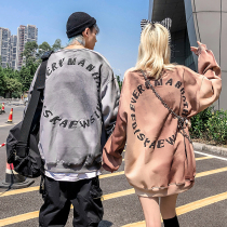 National tide brand 2020 autumn and winter item tie-dyed velvet thickened crew-neck sweater male hip-hop couple ins super fire jacket