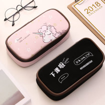  Kaba bear pencil box pencil bag large-capacity multi-function creative new simple Korean version of men and women junior high school students stationery box Korean college students middle school students small fresh cute cartoon pencil bag