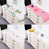 Nordic Flamingo ins shoe cabinet cover fabric rectangular waterproof and dustproof table flag bucket cabinet cover TV cabinet tablecloth
