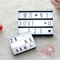  ins Christmas letter light box Jewelry store Holiday window decoration supplies Anniversary store layout creative ornaments