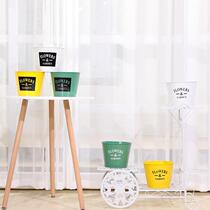 Pastoral vintage old flower pot iron bucket flower bucket Iron art flowers iron bucket flower shop decorative ornaments raising flower tube evening spell