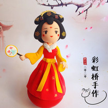 Datang never sleeps city tumbler little sister clay soft pottery custom toy gift souvenir desktop decoration ornaments