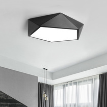 Modern minimalist master bedroom ceiling light black small room dimming led panel light study cloakroom geometric light