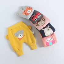 Broken code clearance baby PP pants plus velvet thick autumn and winter pants womens harem pants 0-1 years old baby boy trousers 2